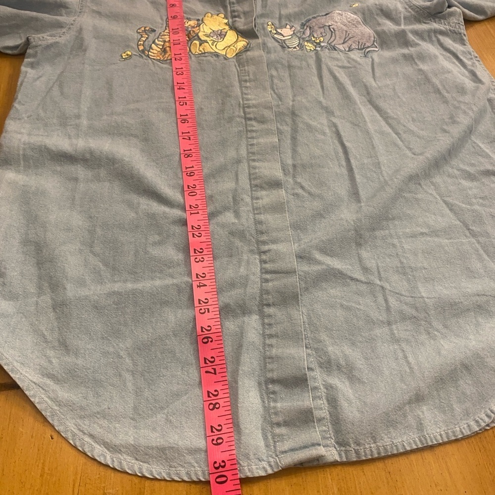 Disney Winnie the Pooh Tigger Eeyore Women’s Denim Button Down Size M/L - Picture 12 of 15